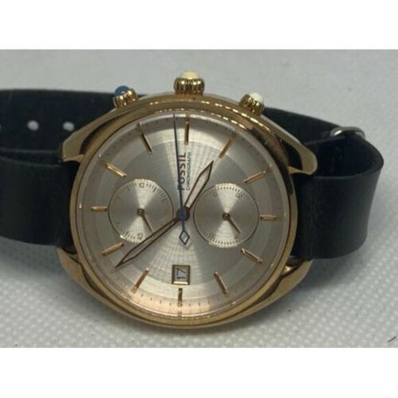 Fossil CH2997 Women's Black Leather Analog Silver Dial Quartz Genuine Watch Aa78 - Picture 6 of 9